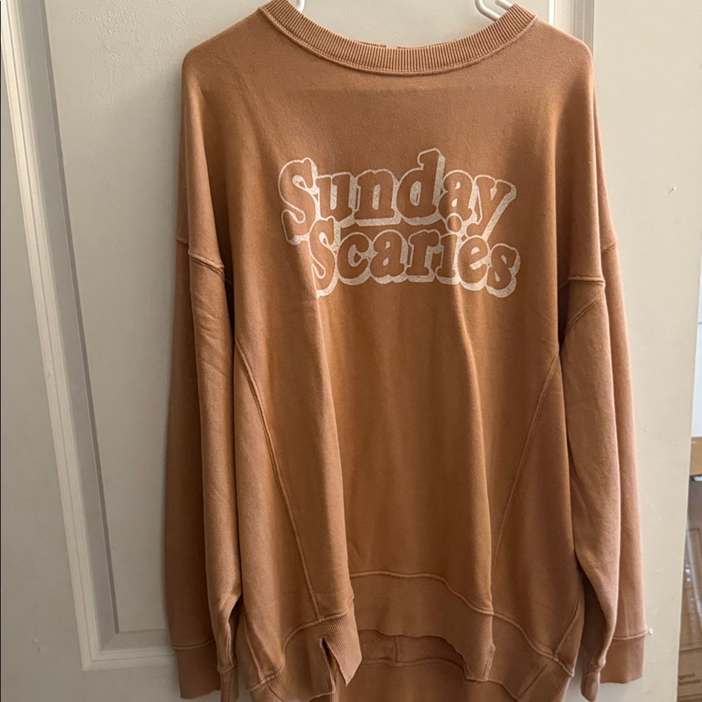 Aerie Sunday Scaries Tan Sweatshirt